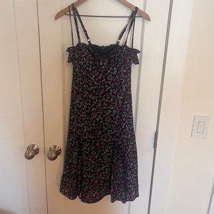 NWT J.Crew Ruffle stretch silk dress in wisp floral